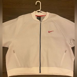 Nike loose fit sportswear jacket - white
